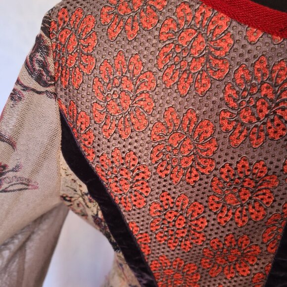 Vintage Lulu H Tatto Sleeve Cardigan | Size Medium/Large - Picture 7 of 8